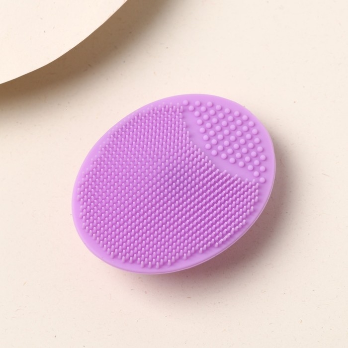 Массажер спонж для умывания, на подложке &laquo;Утро начинается не с кофе&raquo;, 6,5 х 5 см