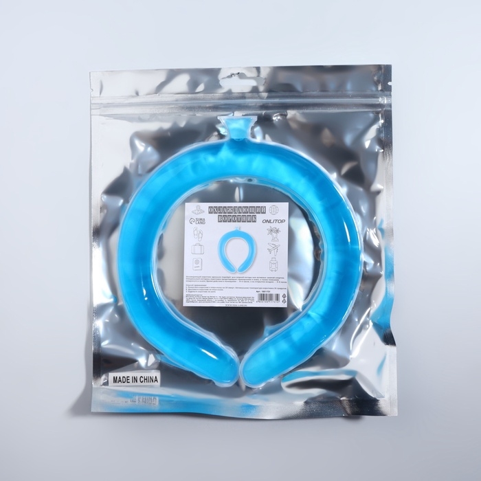 Охлаждающий воротник (гель, ПВХ) 17*16*2см синий накл ОТ Охлаждающий воротник (гель, ПВХ) 17*16*2см синий накл ОТ