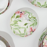 Набор посуды на 4 персоны &laquo;Акварель&raquo;, 16 предметов: 4 тарелки 23 см, 4 миски 14.5 см, 4 кружки 250 мл, 4 блюдца 15 см.