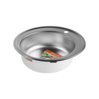 Мойка кухонная Accoona AD5151, врезная, круглая, толщина 0.6 мм, 510х165 мм, матовая Мойка кухонная Accoona AD5151, врезная, круглая, толщина 0.6 мм, 510х165 мм, матовая