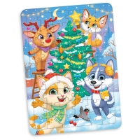 Пазл &laquo;Новогодние зверята&raquo;