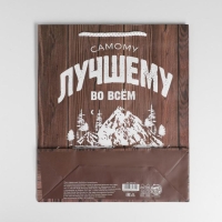 Пакет подарочный ламинированный, упаковка, &laquo;Самому лучшему во всём&raquo;, ML 21 х 25 х 8 см