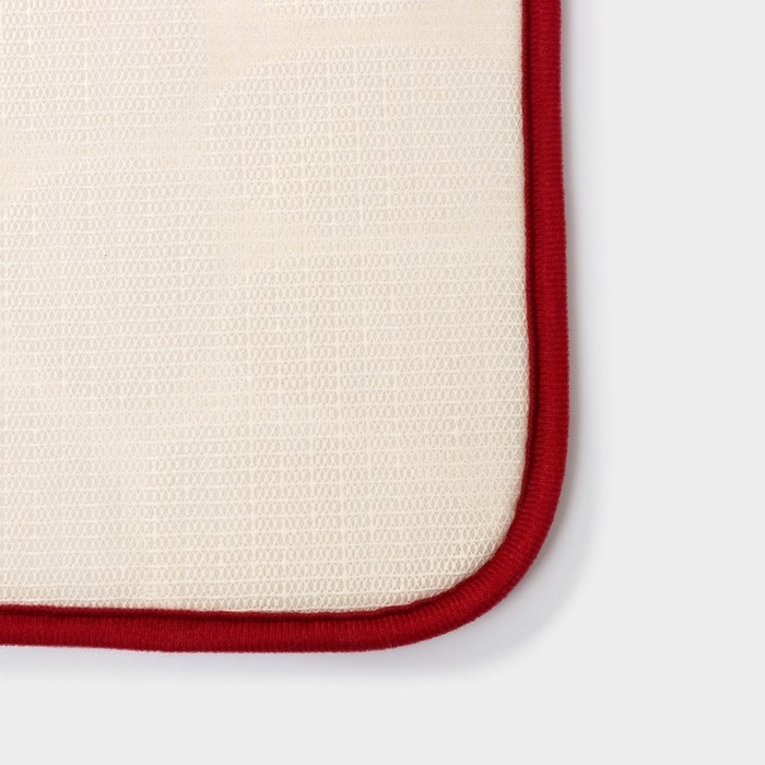 Коврик для ванной и туалета Доляна &laquo;Галька&raquo;, 40&times;60 см, цвет бордовый