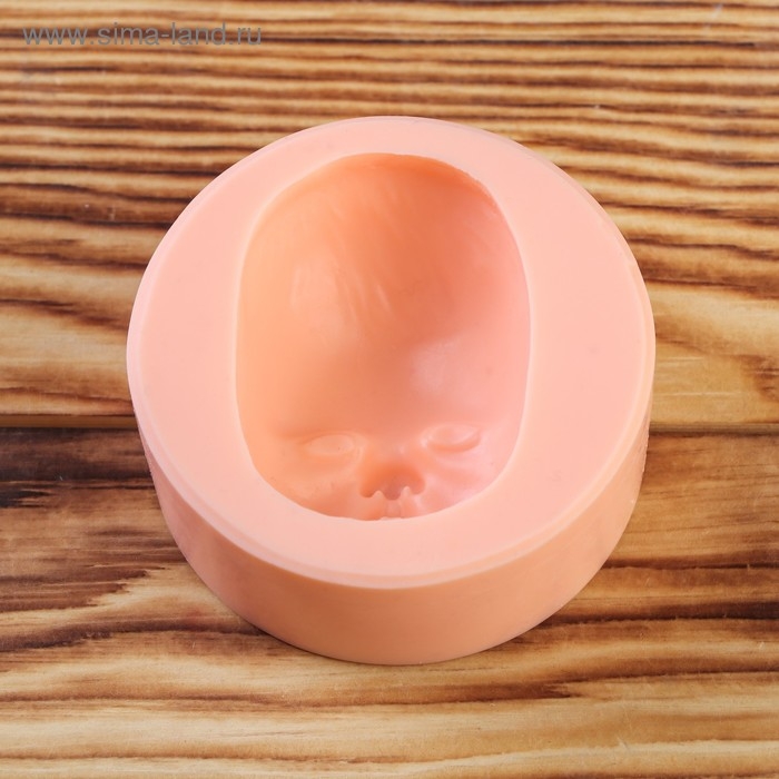 Молд силикон №966 "Лицо малыша"  4,7 х 3,4 см, глубина 2 см МИКС