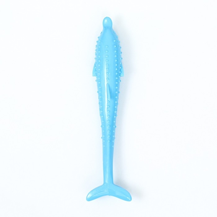 Игрушка для кошек с кошачьей мятой Игрушка для кошек с кошачьей мятой "Дельфин", 17 см, синяя