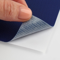 Искусственная кожа, с клеевой основой, 137 &times; 50 см, 0,5 мм, цвет тёмно-синий