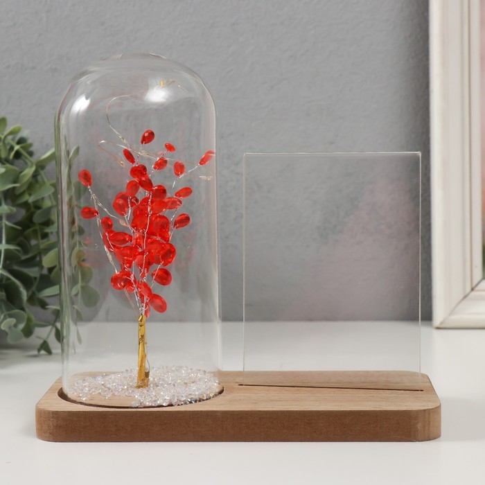 Фоторамка дерево 9х13 см с подсветкой Фоторамка дерево 9х13 см с подсветкой "Красное деревце" от батареек 2хLR1130 19х9х18,5 см