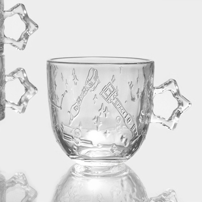 Набор для напитков из стекла &laquo;Космос&raquo;, 5 предметов: кувшин 1,9 л, 4 кружки 300/280/280/250 мл