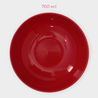 Набор тарелок керамических Доляна &laquo;Красный горох&raquo;, 18 предметов: 6 тарелок d=19 см, 6 тарелок d=27 см, 6 мисок d=19 см, цвет красный