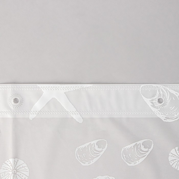 Штора для ванны Доляна &laquo;Море&raquo;, 180&times;180 см, EVA, цвет прозрачный