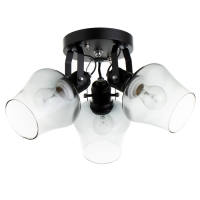 Люстра "Илария" 3xЕ27 40Вт черный 30х30х20 см BayerLux