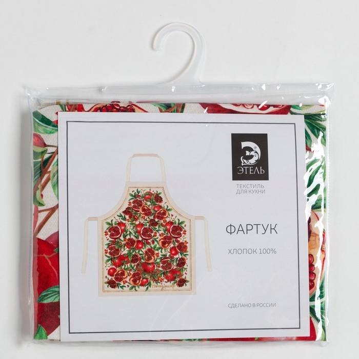 Фартук &laquo;Этель: Гранаты&raquo; 70х60 см, 100% хлопок, саржа 190 гр/м&sup2;