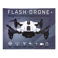 Квадрокоптер FLASH DRONE, камера 480P, Wi-Fi, с сумкой, цвет белый Квадрокоптер FLASH DRONE, камера 480P, Wi-Fi, с сумкой, цвет белый