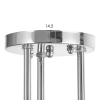 Люстра "Нора" 3х60Вт Е27 Хром 52х52х26см Люстра "Нора" 3х60Вт Е27 Хром 52х52х26см