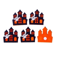 Декор фетровый &laquo;Замок&raquo; набор 5 шт., размер 1 шт: 5,5 &times; 5,5 см