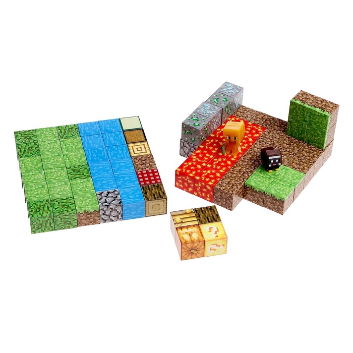 Конструктор UNICON &laquo;Магнитные кубики. Мой мир&raquo;, 2 фигурки, 80 деталей