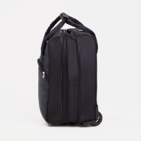 Чемодан малый 37 л (S), с расширением, сумка дорожная на молнии, цвет чёрный