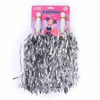 Помпоны 2 шт, цвет серебро Помпоны 2 шт, цвет серебро