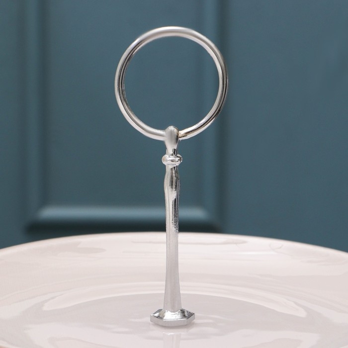 Этажерка &laquo;Капучино. Мокко&raquo;, стеклянная, двухъярусная, d=21/28 см