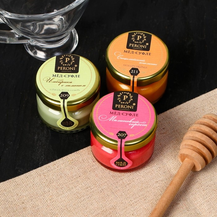 Набор Мёд-суфле 90г с чаем 52,5г