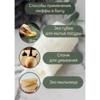 Люффа - мочалка для тела натуральная Доляна, 10,5&times;6&times;6 см