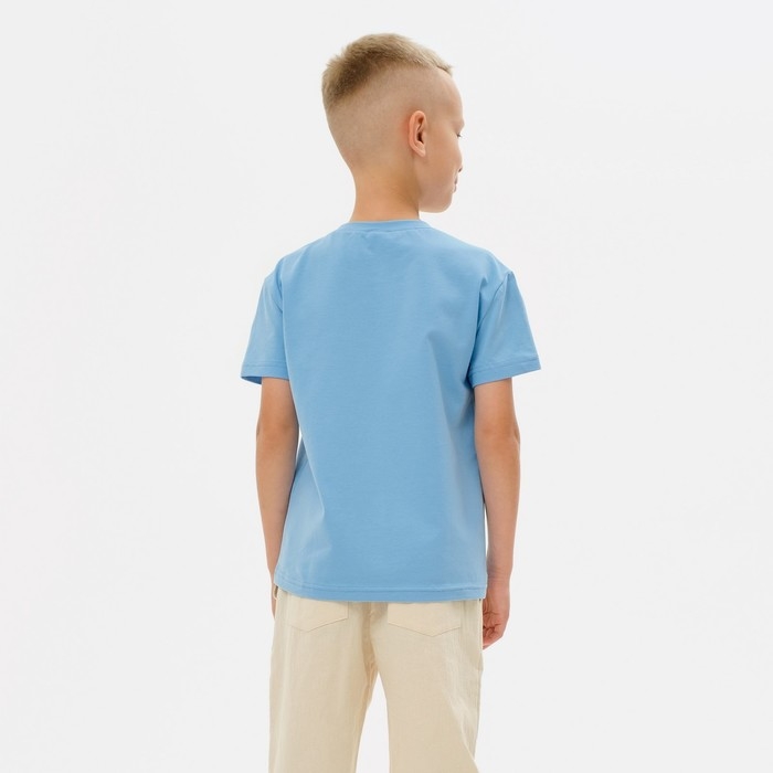 Футболка детская Basic line цвет голубой, рост 104