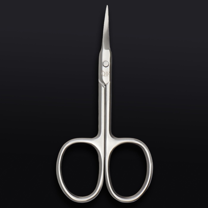 Ножницы маникюрные &laquo;Premium&raquo;, загнутые, узкие, 9 см, на блистере, цвет серебристый