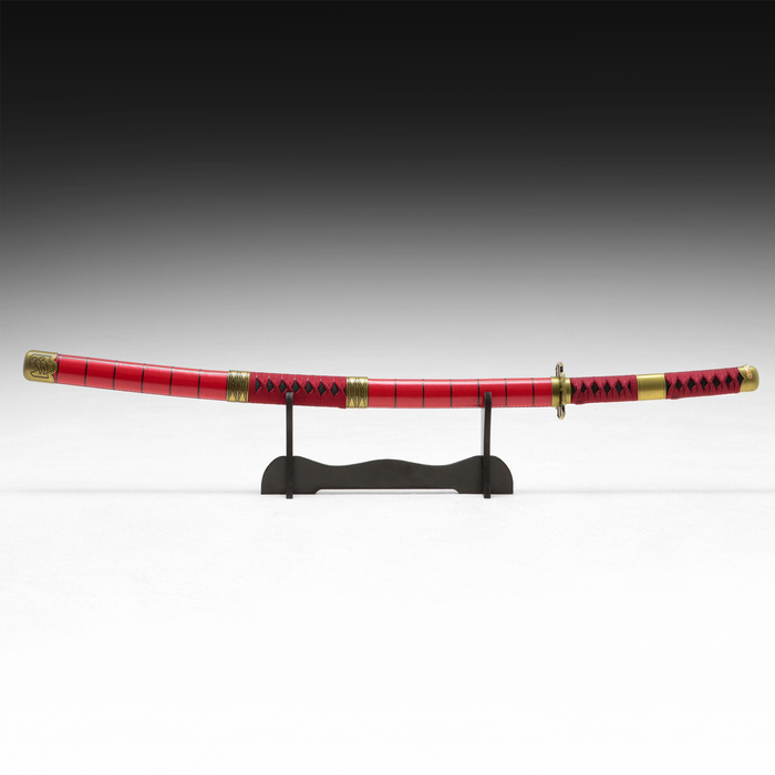 Сувенирное оружие &laquo;Катана&raquo;, малиновые, в  полоску  ножны, вставка с обвязкой, 100см