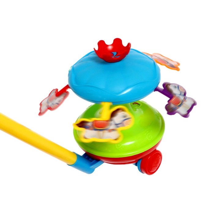 Каталка на палочке &laquo;Звонкая карусель&raquo;, крутится, звенит