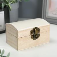 Шкатулка дерево для росписи "Ларь" 9,5х6х6,5 см Шкатулка дерево для росписи "Ларь" 9,5х6х6,5 см