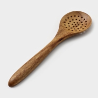 Ложка - шумовка, 28,5&times;7,8 см, акация