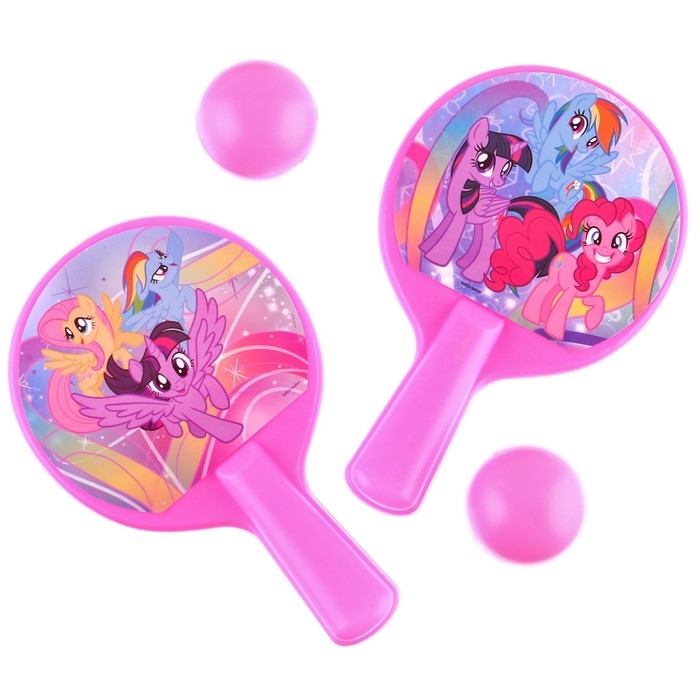 Набор игровой, ракетки 8&times;12 см и два мячика, My little pony