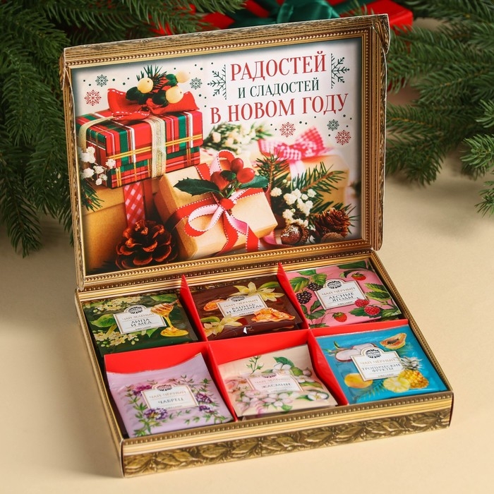 Новый год! Чайная коллекция &laquo;Счастья в дом&raquo;, 54 г (30 пакетиков х 1,8 г).