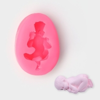 Молд &laquo;Малыш&raquo;, силикон, 7&times;5&times;2,7 см, цвет розовый