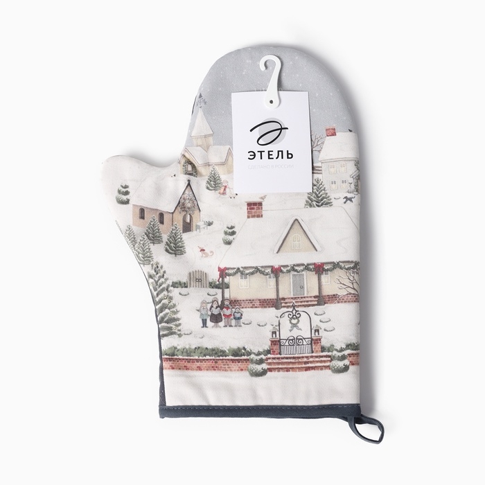 Новый год.Варежка-прихватка Этель Winter village 20х28см,саржа, 100% хл, ватин 250г/м2 Новый год.Варежка-прихватка Этель Winter village 20х28см,саржа, 100% хл, ватин 250г/м2