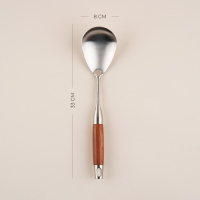 Ложка гарнирная из нержавеющей стали SL Home, &laquo;Рустик&raquo;, 33&times;8 см, цвет серебряный