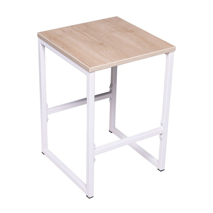 Журнальный столик "ENERGY loft", 52 х 34 х 30 см, белый, дуб сантана