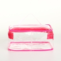 Косметичка на молнии, цвет малиновый