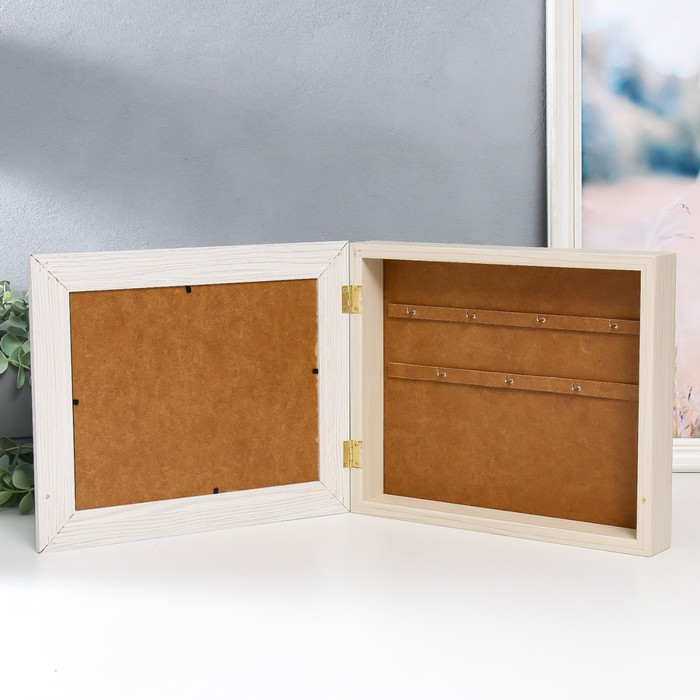 Ключница "Домик у причала" молочный дуб 26х31 см МИКС