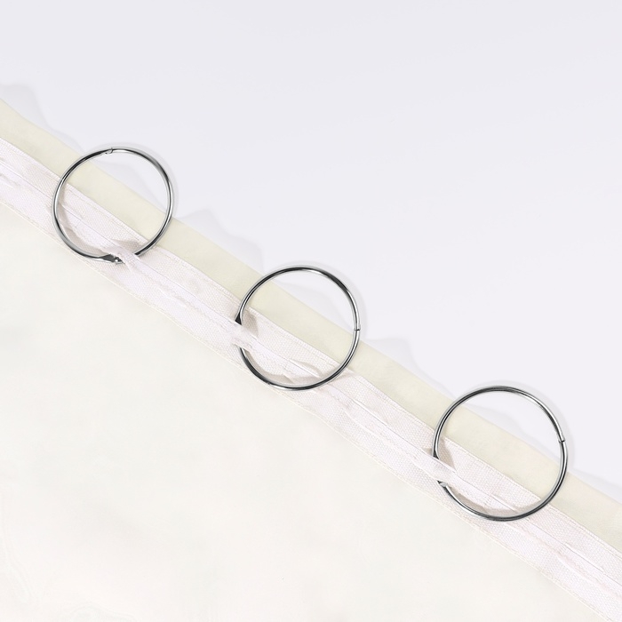 Кольцо для карниза, разъёмное, d = 50/56 мм, 10 шт, цвет серебряный