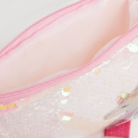 Сумка детская для девочки &laquo;Единорог&raquo;, отдел на молнии, с пайетками, цвет розовый