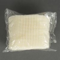 Тесьма под жемчуг, пластик, 12 см, в рулоне 9 метров, молочный оттенок