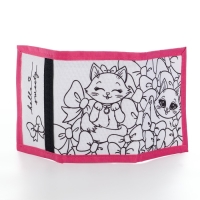 Кошелек  на липучке под раскраску "Котята с бантиками"