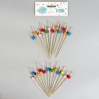 Шпажки &laquo;Звёзды&raquo;, в наборе 24 шт., цвета МИКС