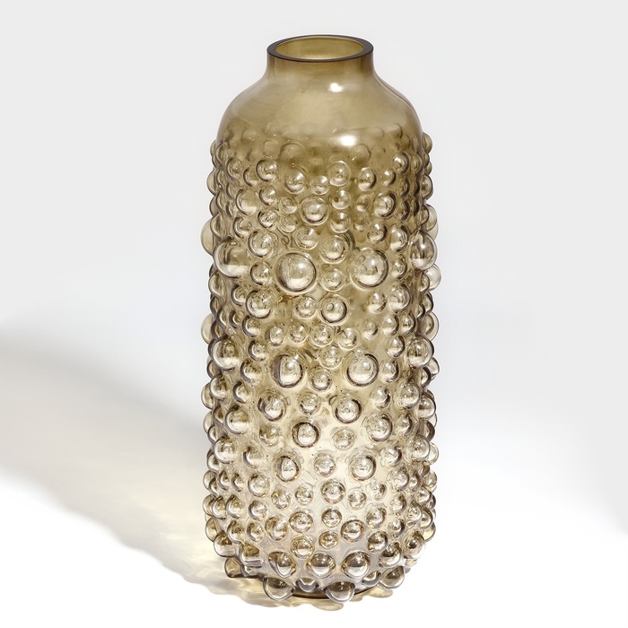 Ваза для цветов &laquo;Мальва&raquo; из темного прозрачного стекла 30 х 15 х 15 см