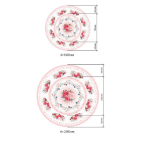 Скатерть круглая Этель &laquo;Розы&raquo; d=220 см, 100 % хлопок
