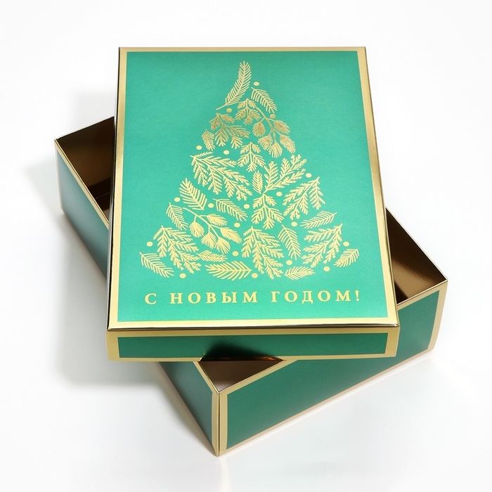 Новый год. Коробка подарочная новогодняя складная &laquo;Ёлочка&raquo;, 21 х 15 х 7 см, Новый год
