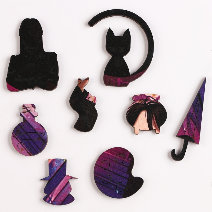 Пазл деревянный фигурный &laquo;Девочка в чёрном платье&raquo;, 80 элементов