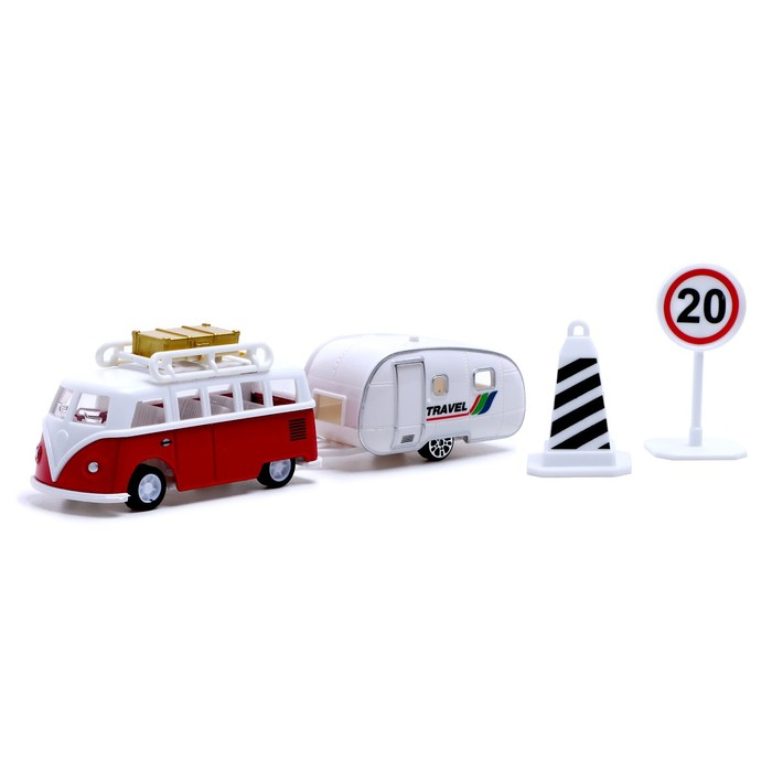 Машина металлическая &laquo;Большое путешествие&raquo;, инерция, с прицепом, МИКС