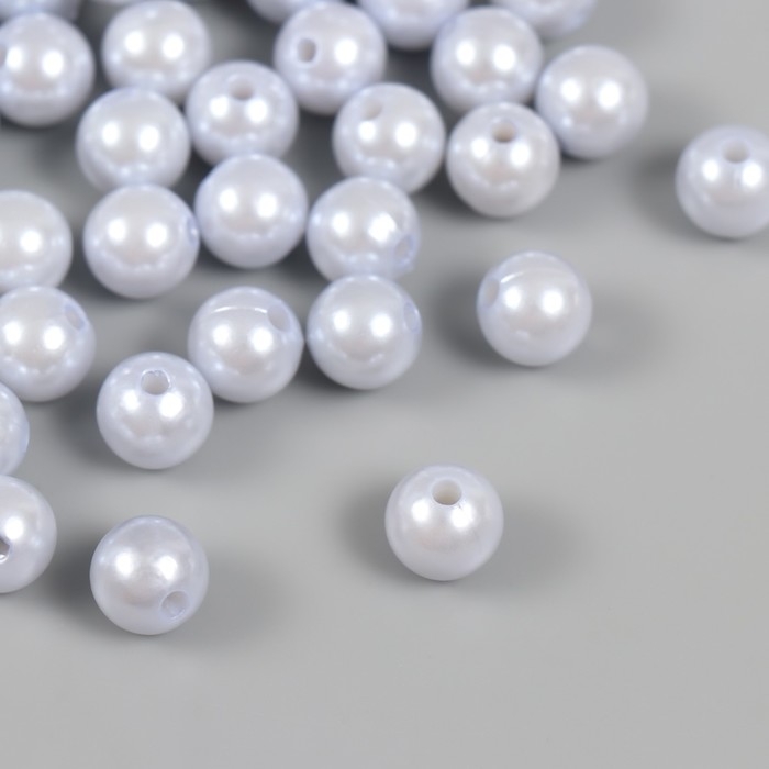 Набор бусин "Жемчуг" d 10 мм, 250 гр, светло-серый